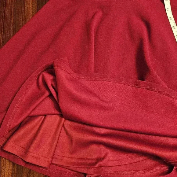 LULUS Burgundy Darling Delight Skater Mini Dress V neck Sleeveless Lined S EUC - Picture 12 of 12